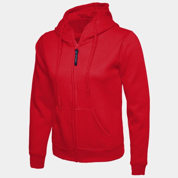 Ladies Classic Full Zip Hooded Sweatshirt Thumbnail